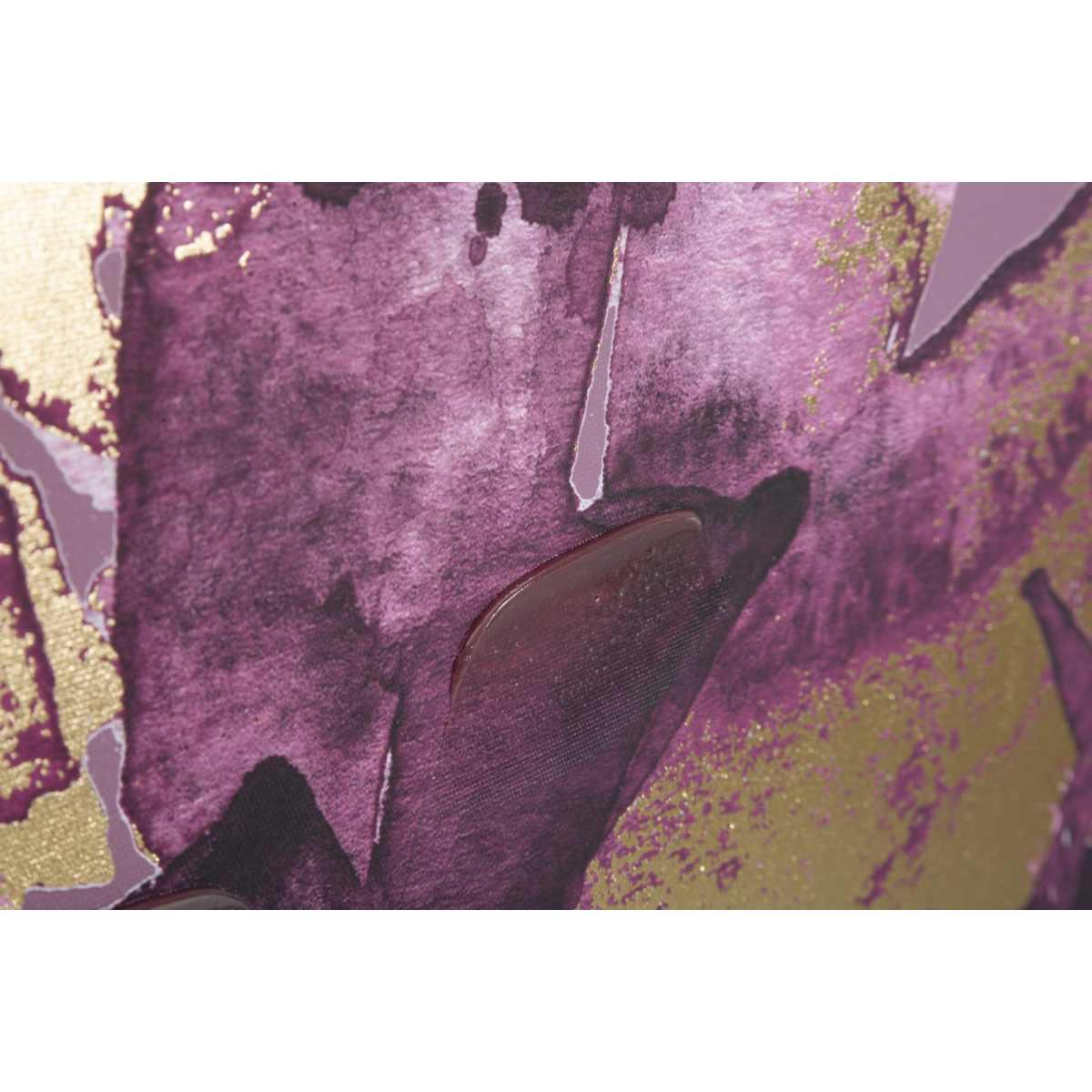Quadro stampa dipinta dark leaves 80 x 3 x 120 cm