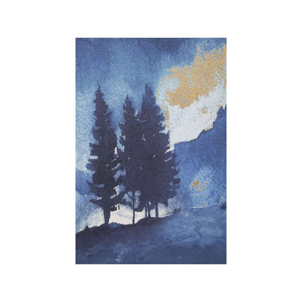 Quadro stampa dipinta mountain tree 80 x 3 x 120 cm