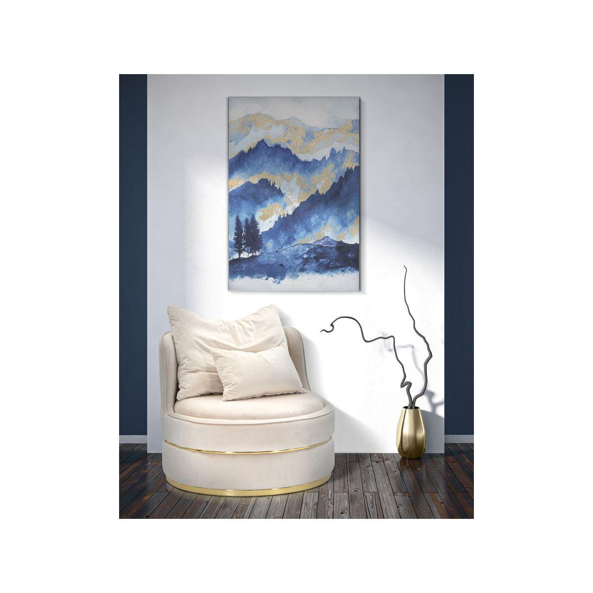 Quadro stampa dipinta mountain tree 80 x 3 x 120 cm