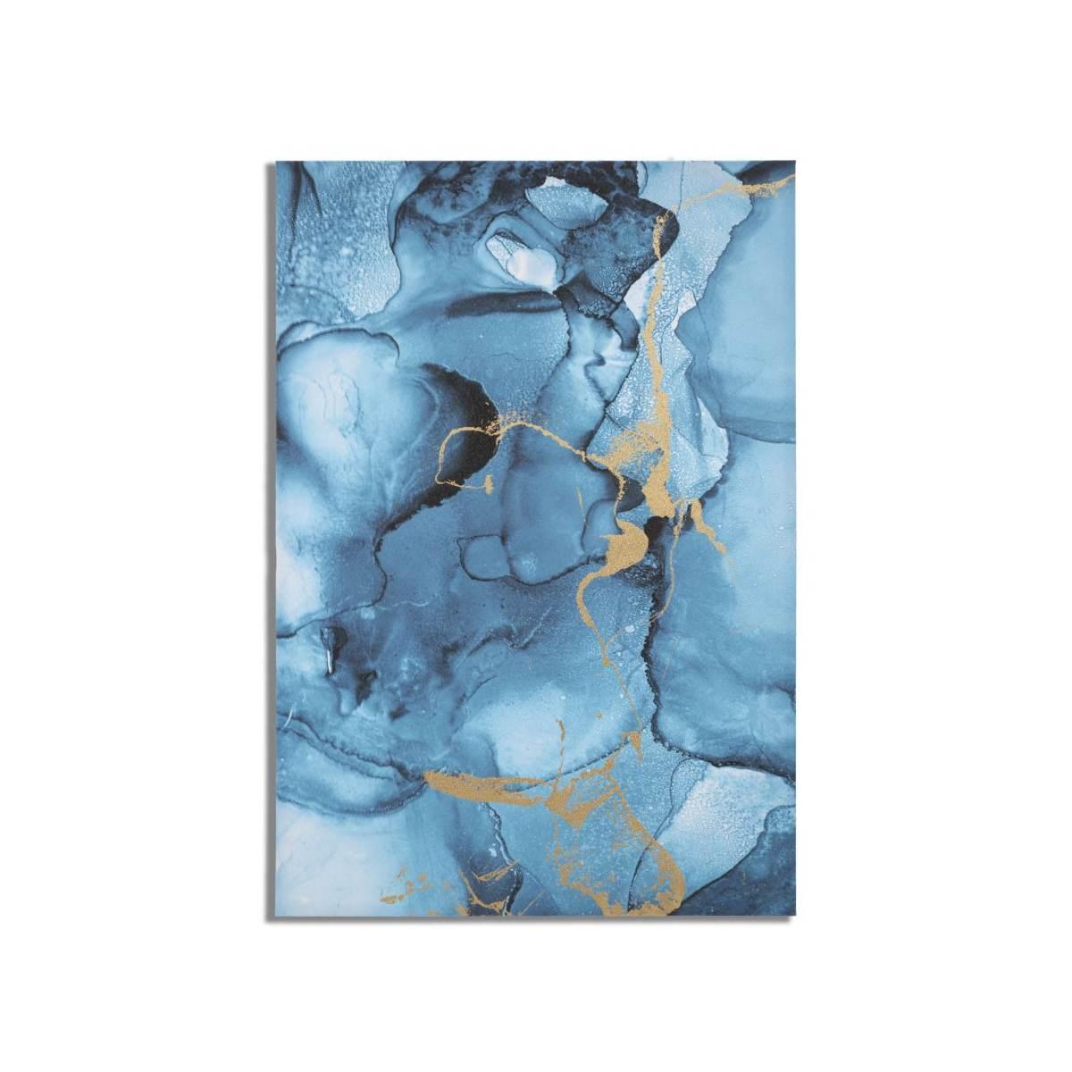 Quadro stampa dipinta blu rey 80 x 3 x 120 cm