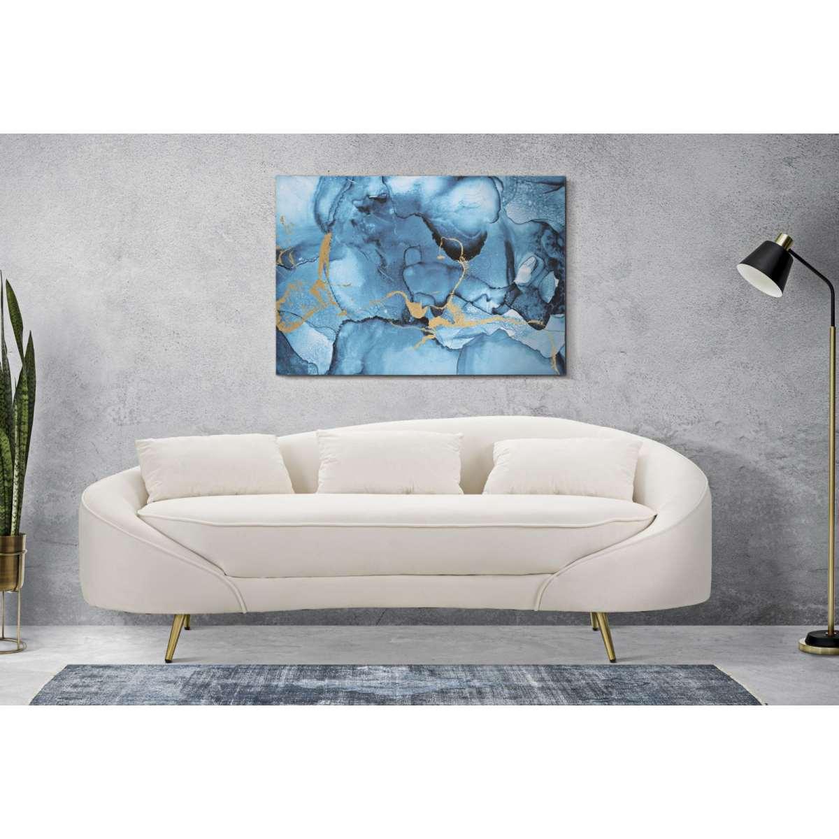 Quadro stampa dipinta blu rey 80 x 3 x 120 cm