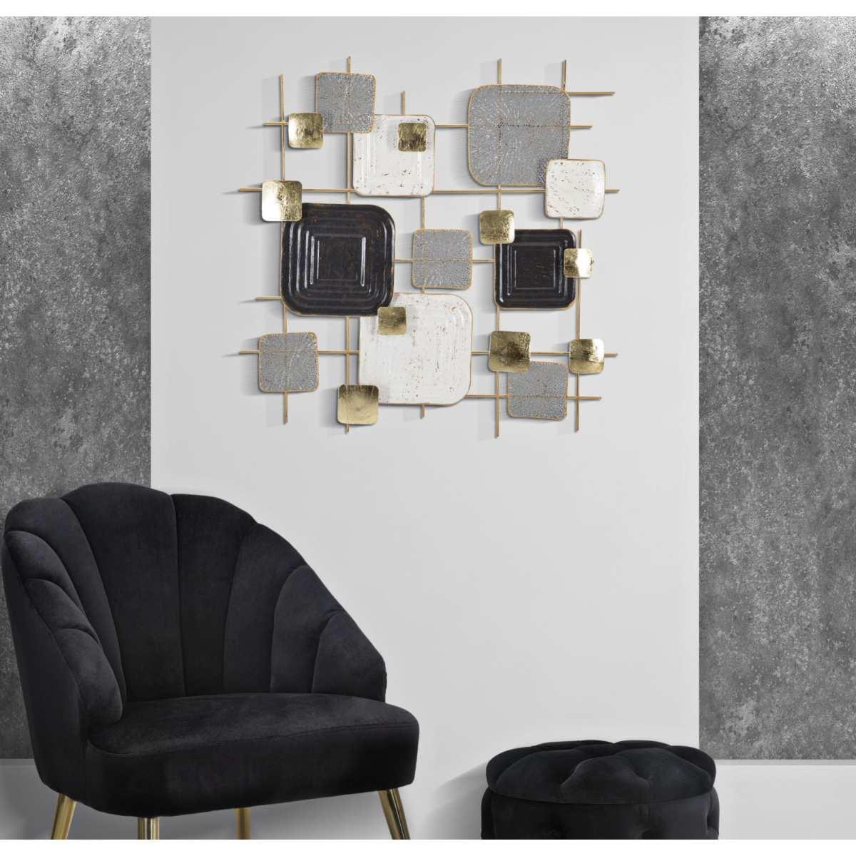 Quadro pannello in ferro cubes 80 x 5 x 80 cm