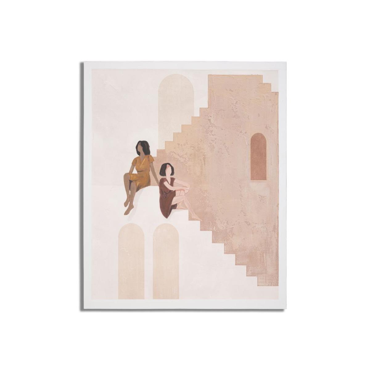 Quadro dipinto tela lady mod 80 x 3,7 x 100 cm