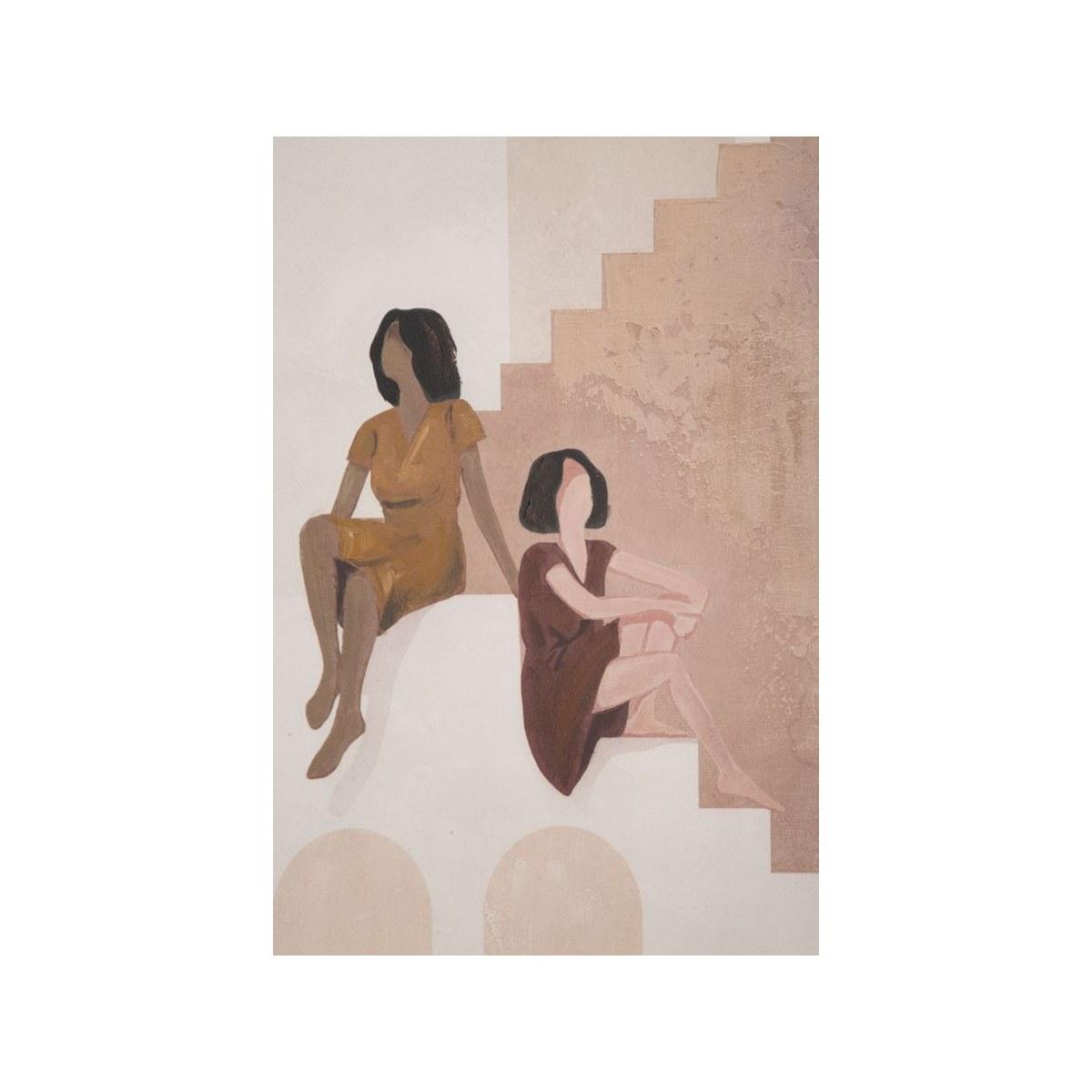 Quadro dipinto tela lady mod 80 x 3,7 x 100 cm