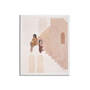 Quadro dipinto tela lady mod 80 x 3,7 x 100 cm