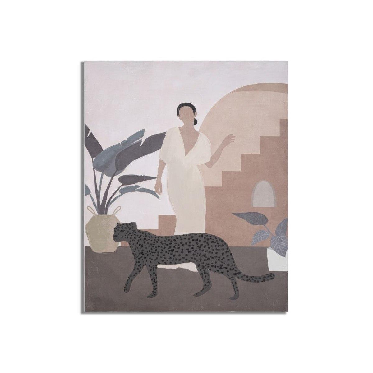 Quadro dipinto tela lady mod 80 x 3,7 x 100 cm
