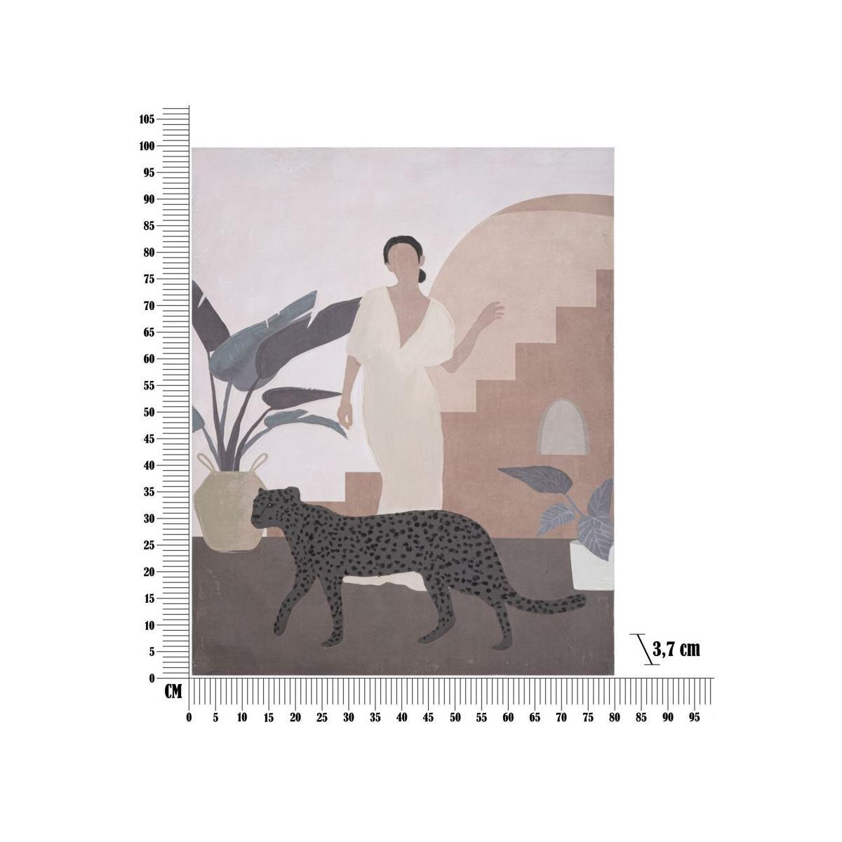 Quadro dipinto tela lady mod 80 x 3,7 x 100 cm