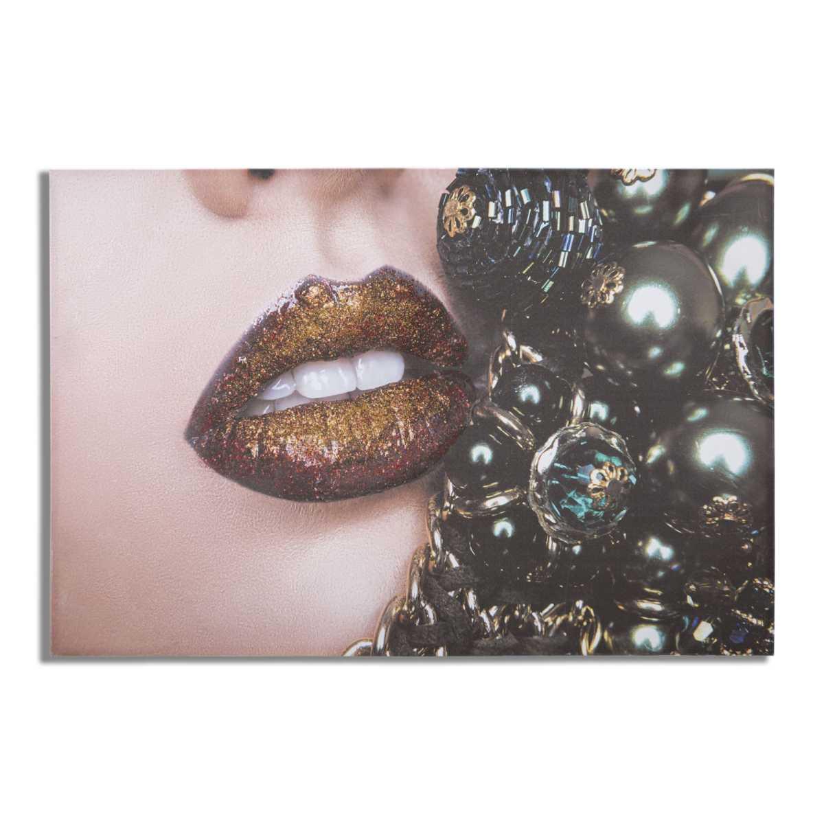 Quadro stampa su tela beautiful lips 120 x 3,8 x 80 cm