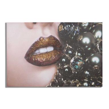 Quadro stampa su tela beautiful lips 120 x 3,8 x 80 cm