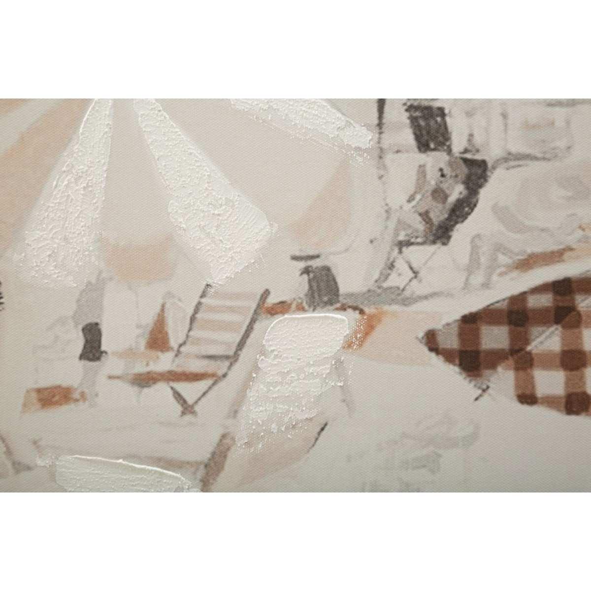 Quadro stampa dipinta beach mod 80 x 3 x 120 cm