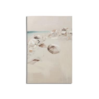 Quadro stampa dipinta beach mod 80 x 3 x 120 cm