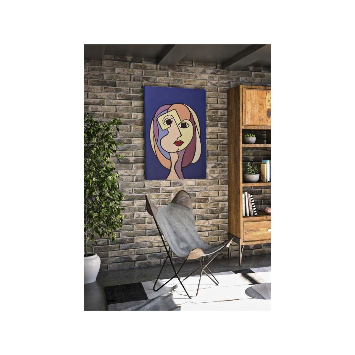 Quadro stampa dipinta double faces large mod 80 x 3 x 120 cm