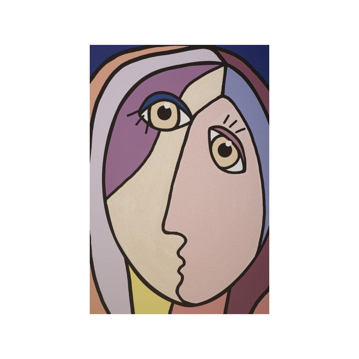 Quadro stampa dipinta double faces large mod 80 x 3 x 120 cm