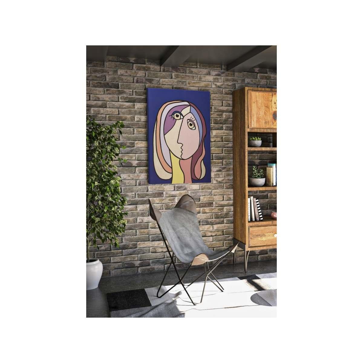 Quadro stampa dipinta double faces large mod 80 x 3 x 120 cm
