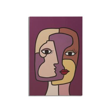 Quadro stampa dipinta faces new mod 60 x 3 x 90 cm