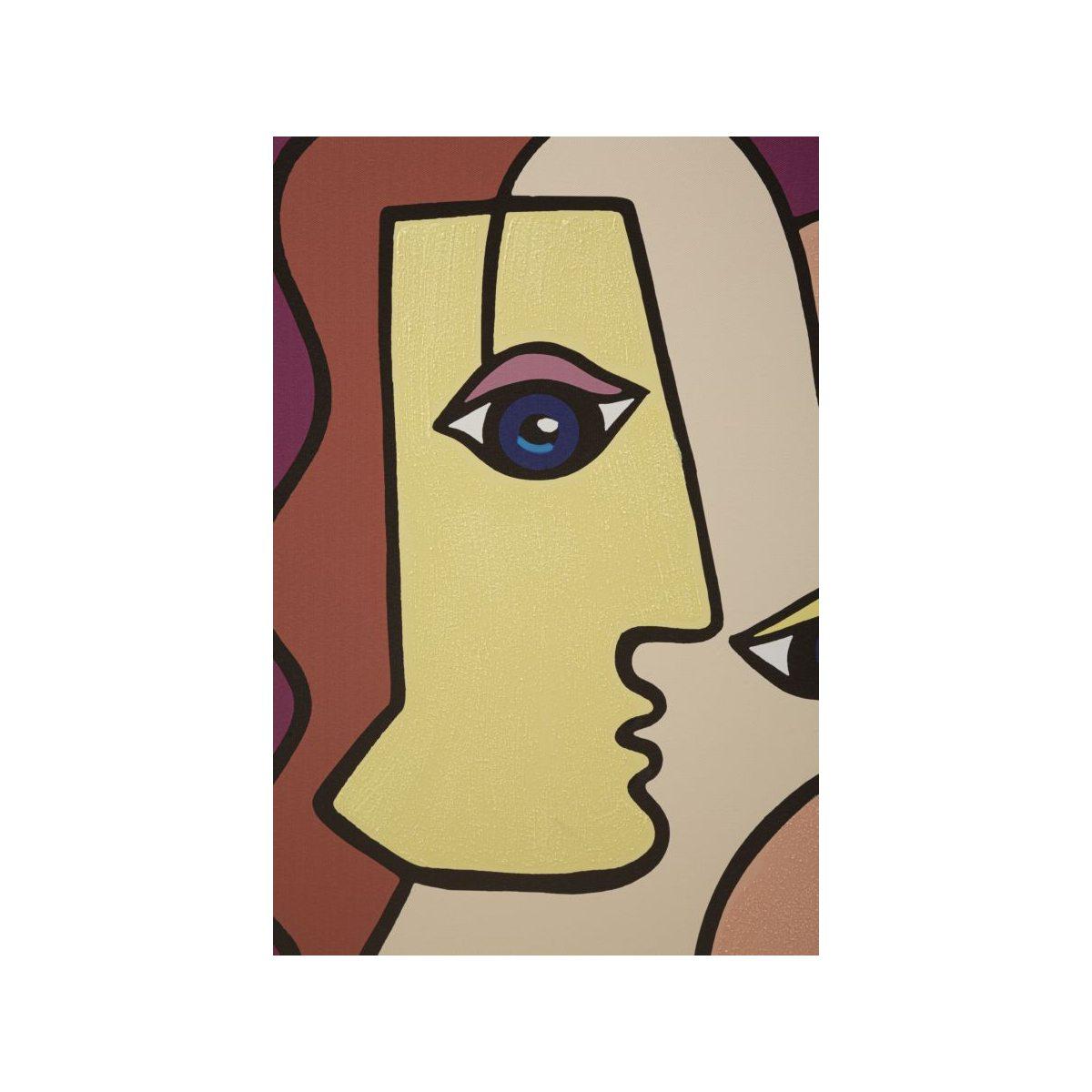 Quadro stampa dipinta faces new mod 60 x 3 x 90 cm