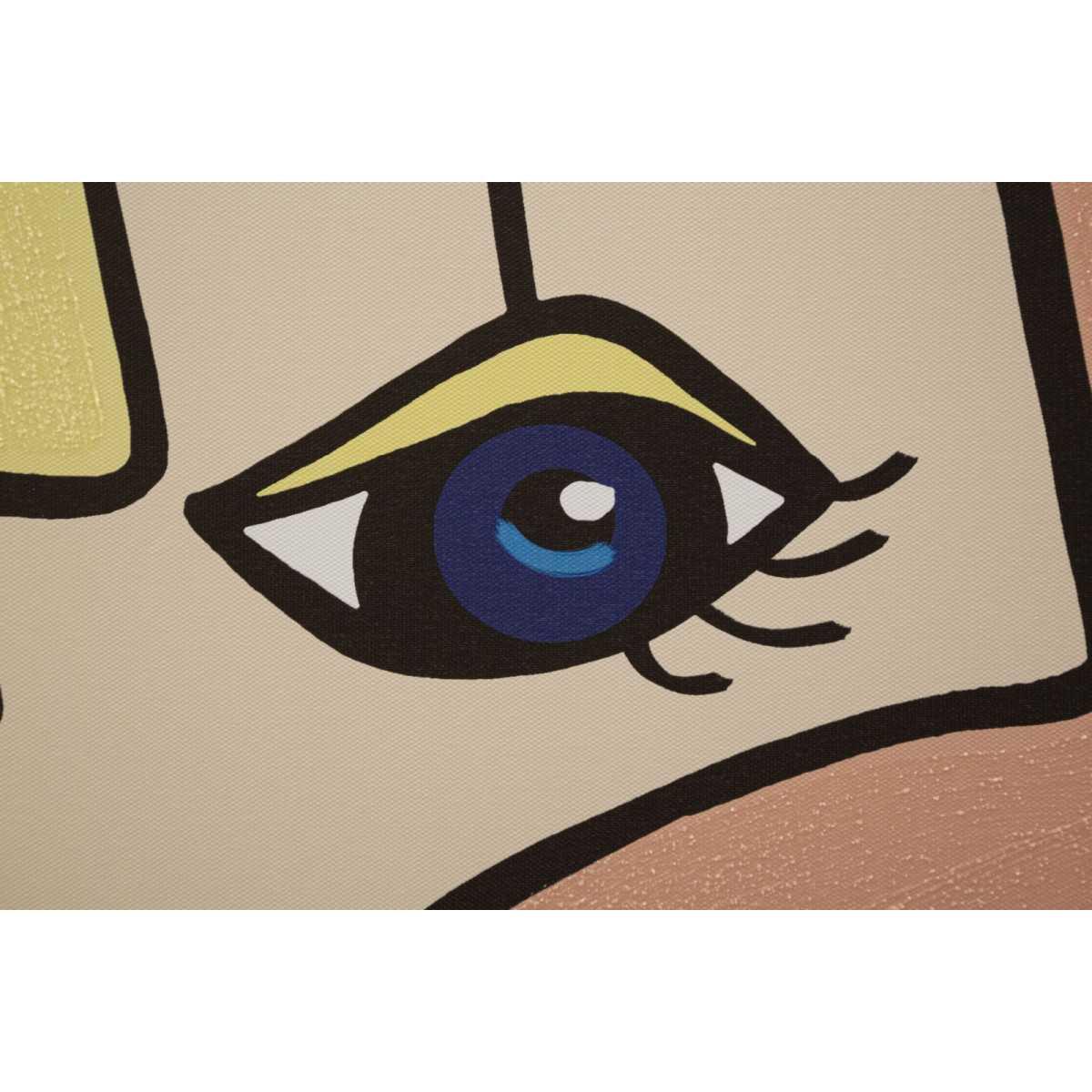 Quadro stampa dipinta faces new mod 60 x 3 x 90 cm