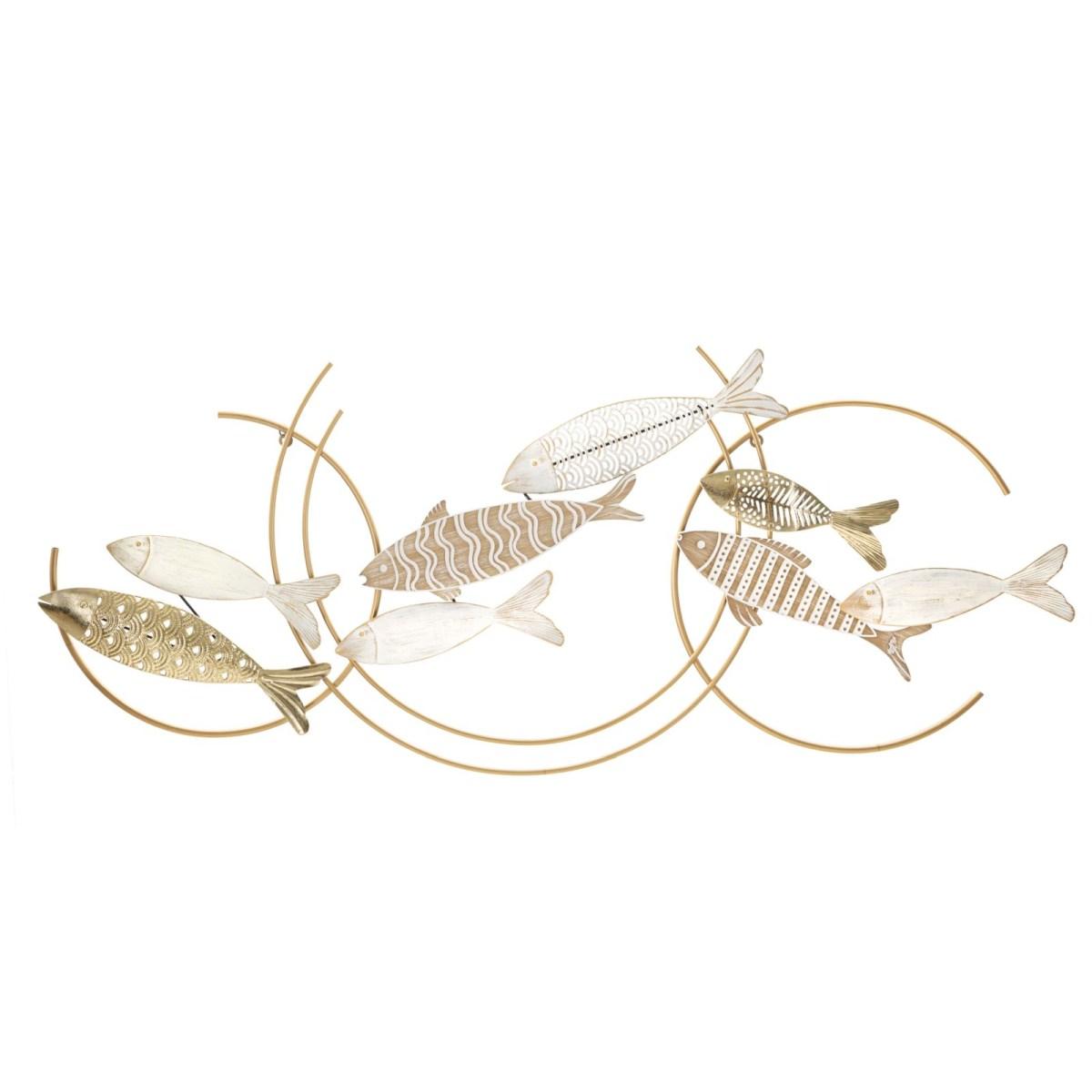 Quadro pannello in ferro fishy move 142,9 x 5 x 61,6 cm