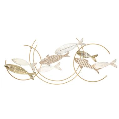 Quadro pannello in ferro fishy move 142,9 x 5 x 61,6 cm