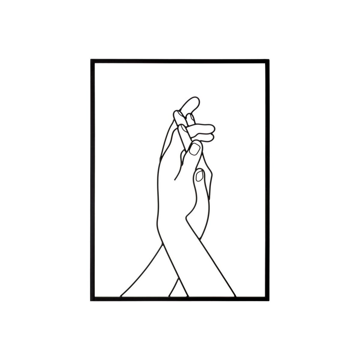 Quadro pannello in ferro simply hands 40 x 1 x 55 cm