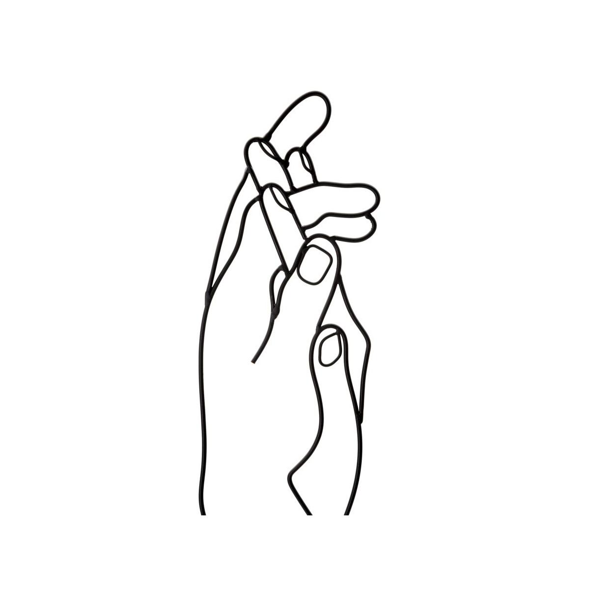 Quadro pannello in ferro simply hands 40 x 1 x 55 cm