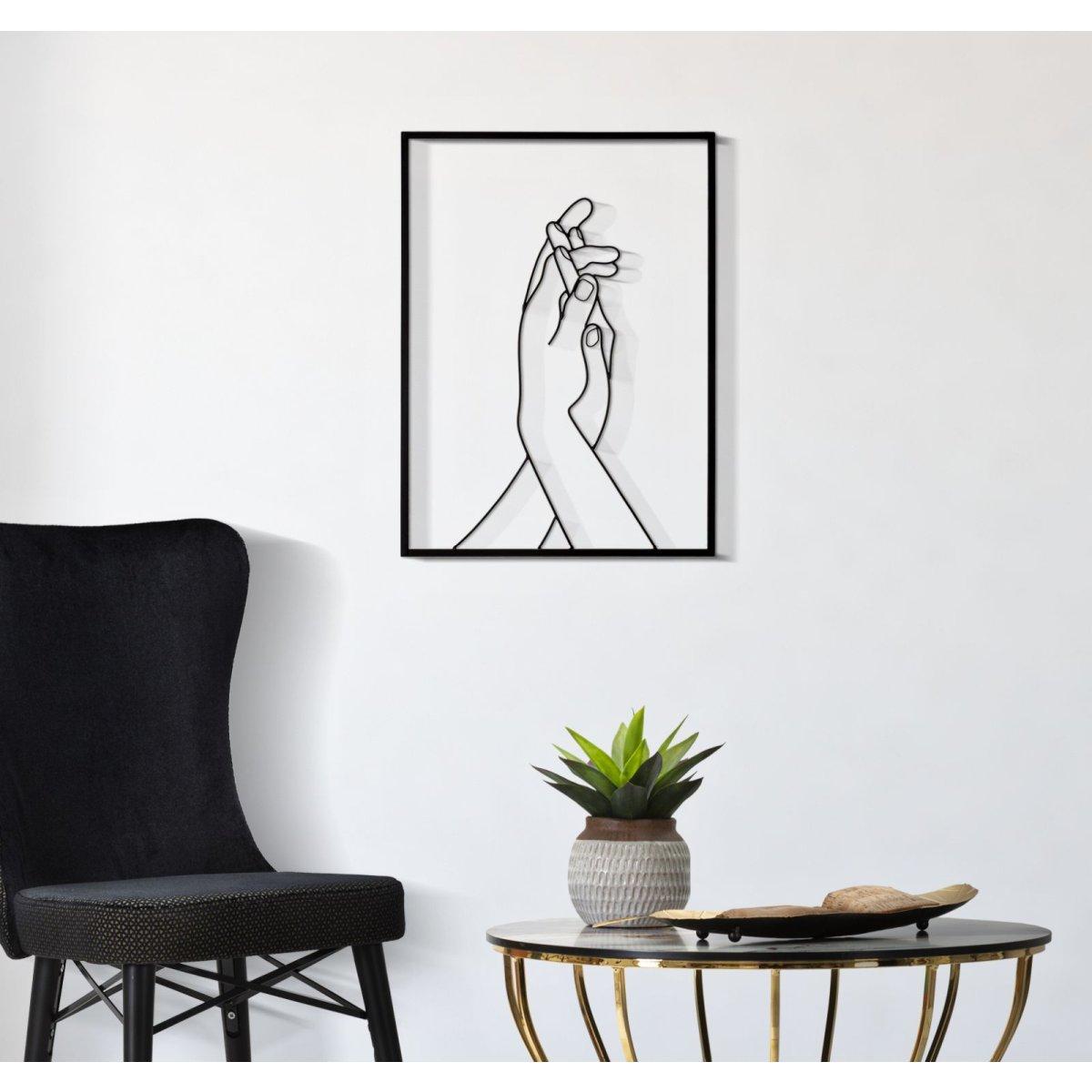Quadro pannello in ferro simply hands 40 x 1 x 55 cm