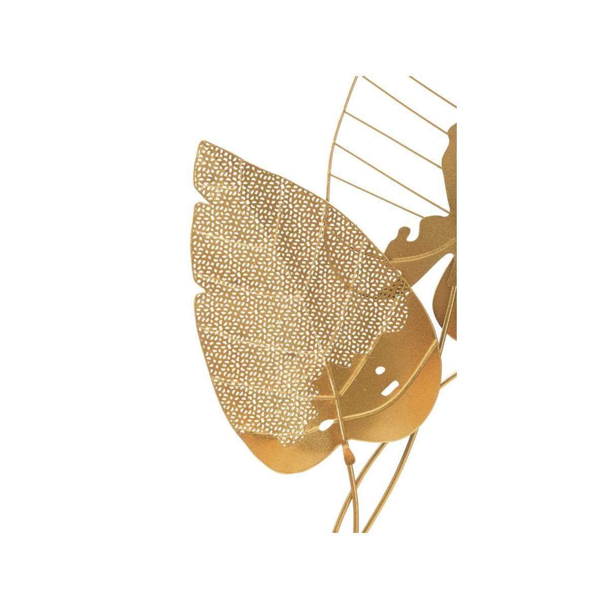 Quadro pannello in ferro autumn leaf gold 53 x 4 x 84,5 cm