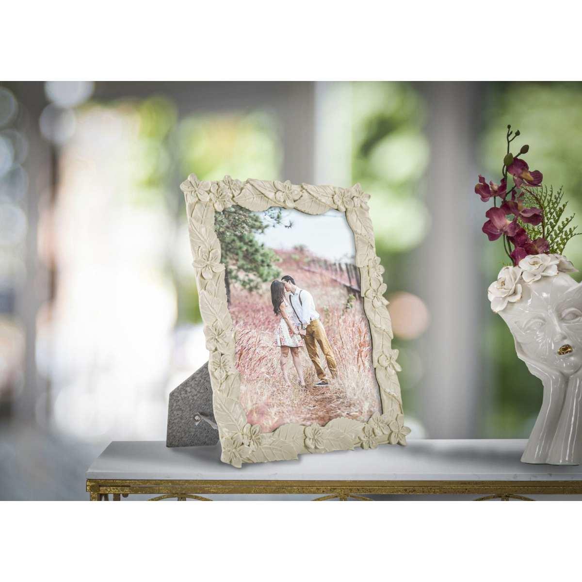 Cornice leaf cream misura interna 26 x 2 x 30,7 cm