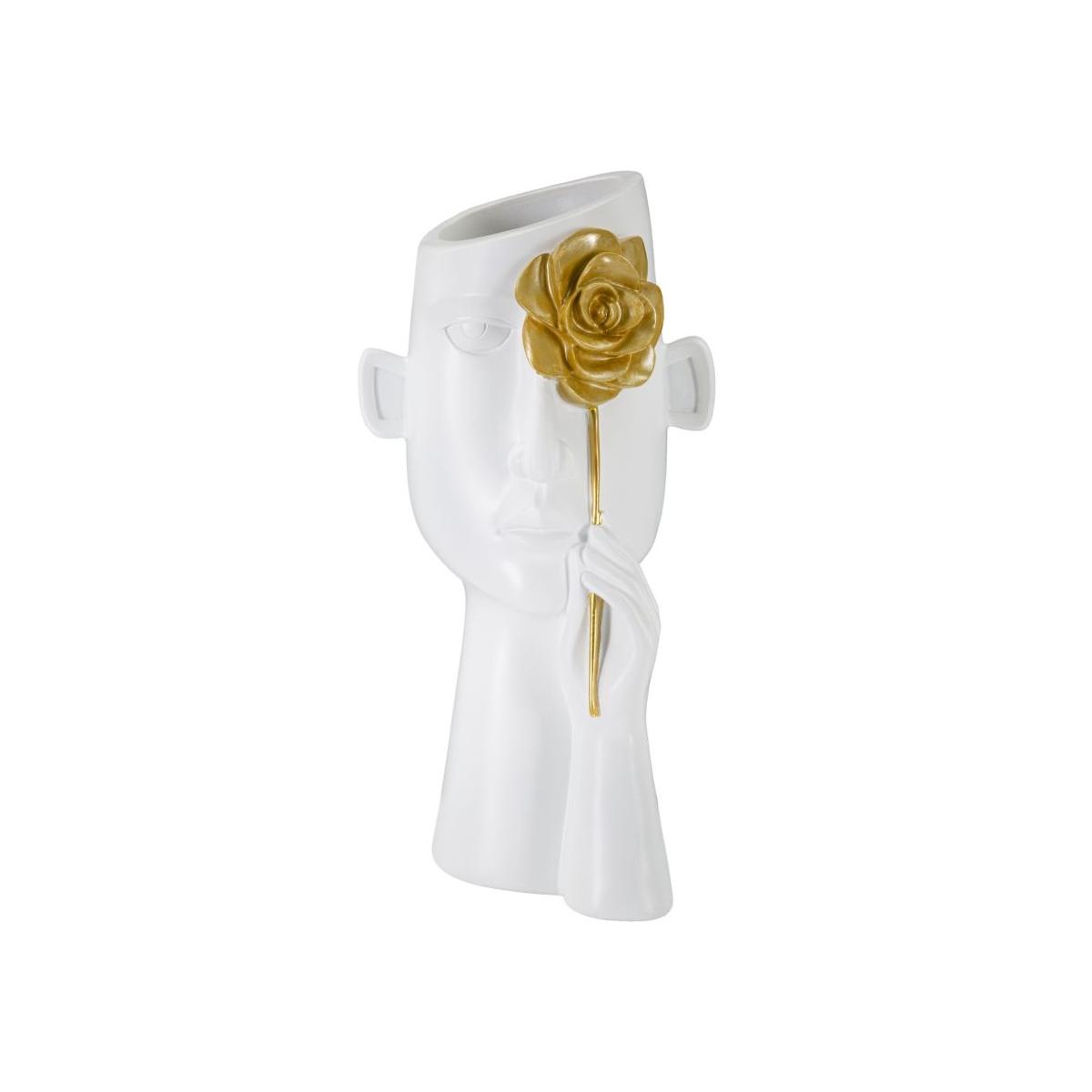Vaso face fiore 14 x 13 x 27 cm