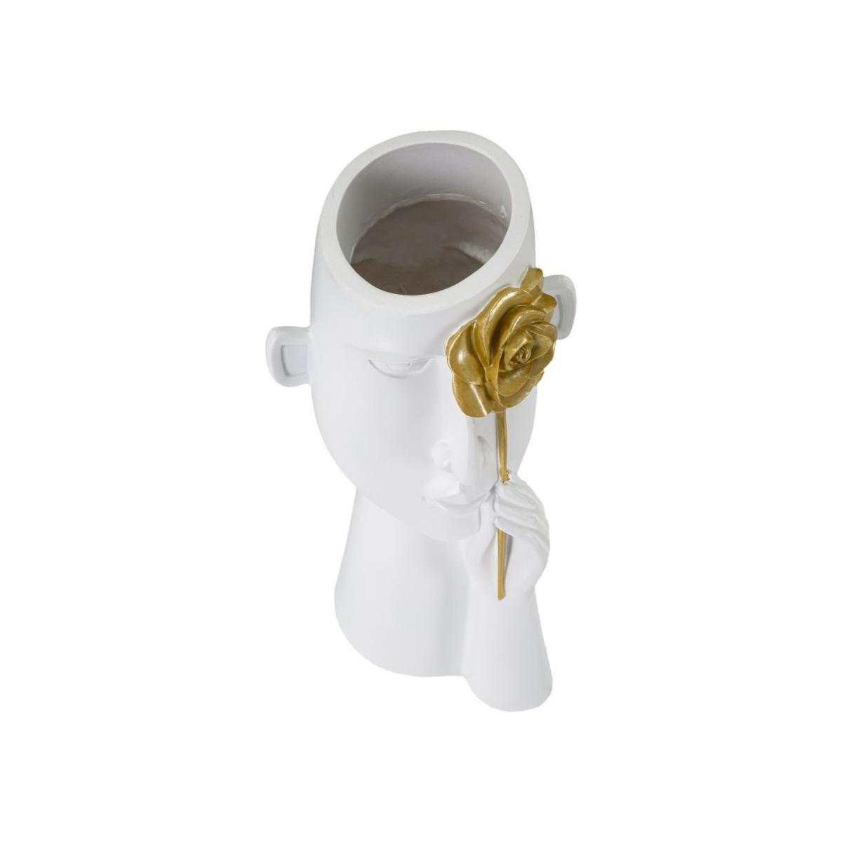 Vaso face fiore 14 x 13 x 27 cm