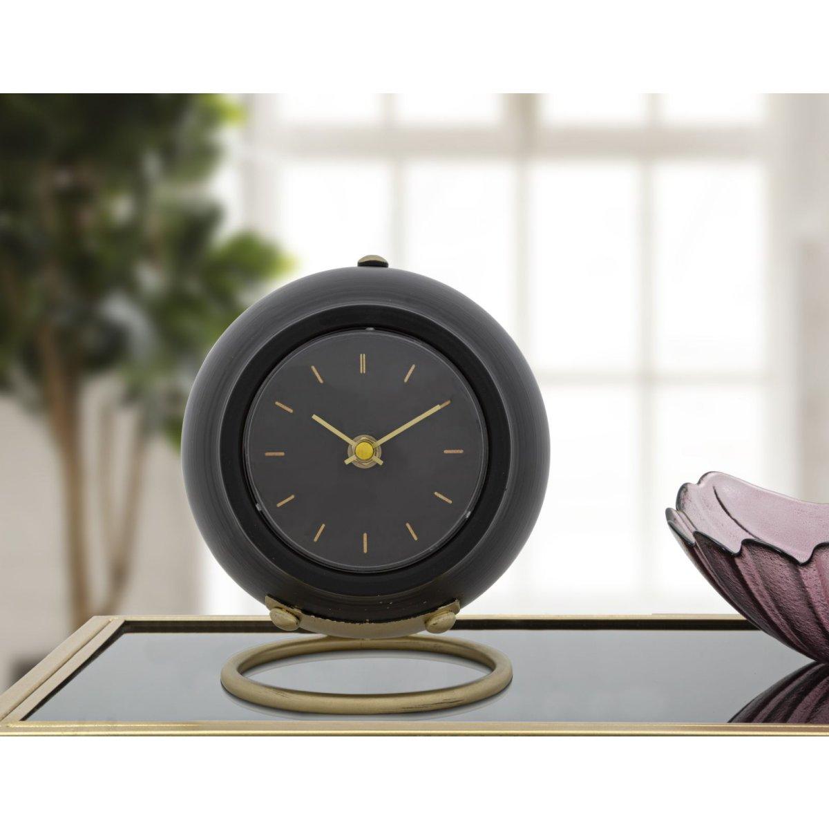 Orologio tavolo ball nero 16 x 13 x 19 cm
