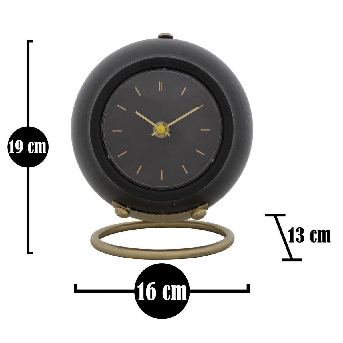 Orologio tavolo ball nero 16 x 13 x 19 cm