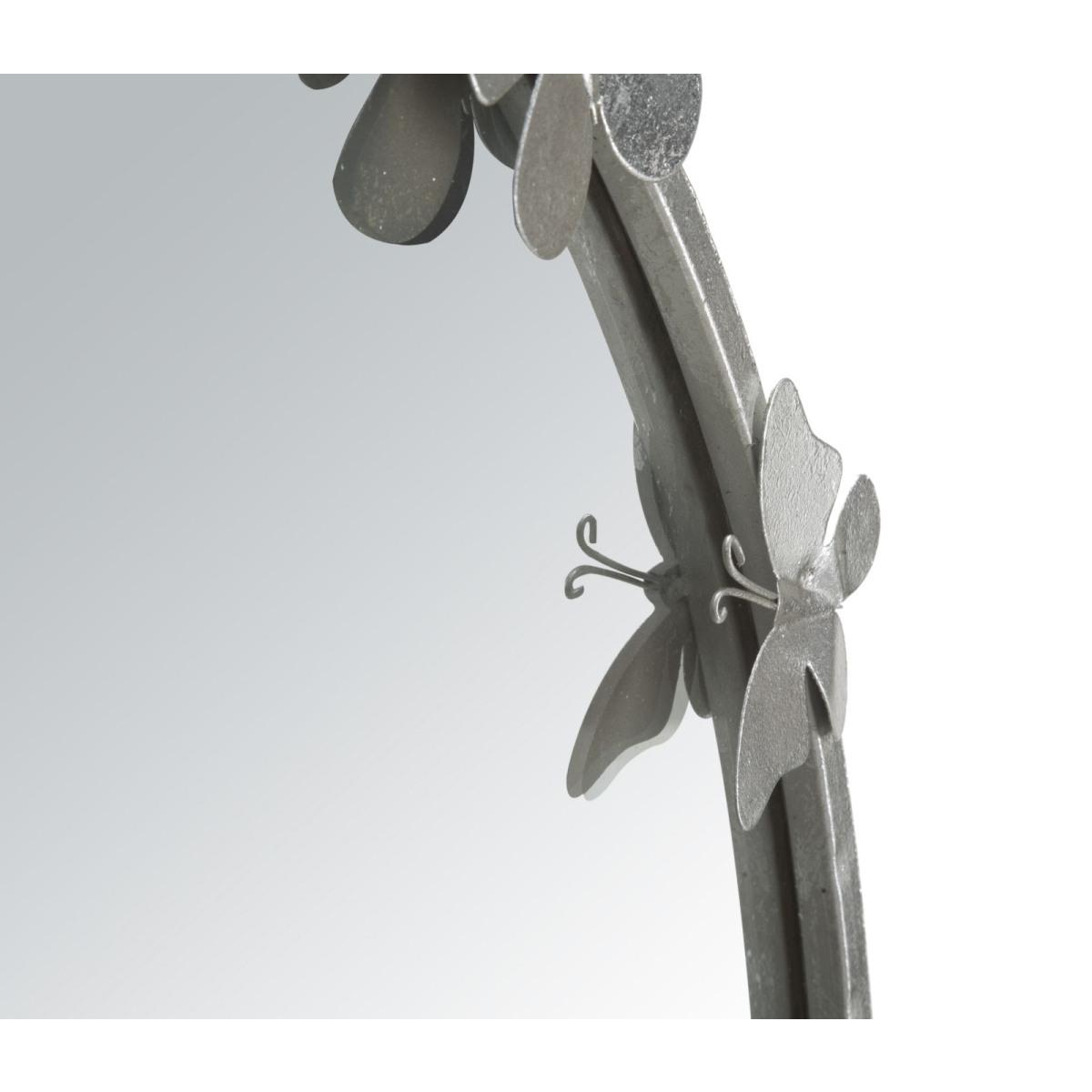 Specchio farfalle round silver 3 x 94 cm