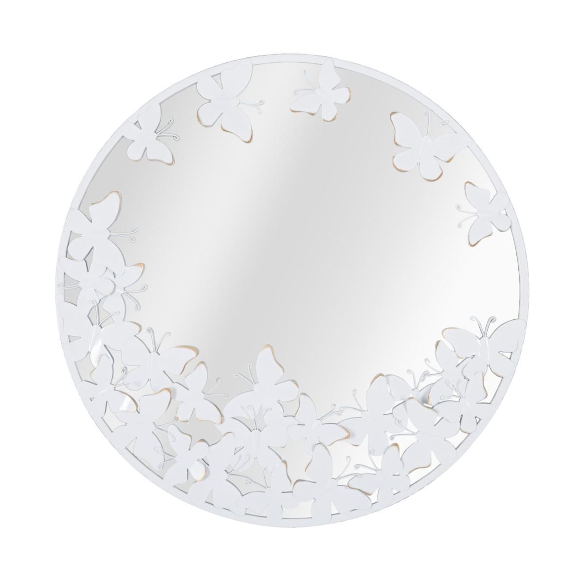Specchio rotondo white butterfly misura interna 62,5 x 2,3 cm