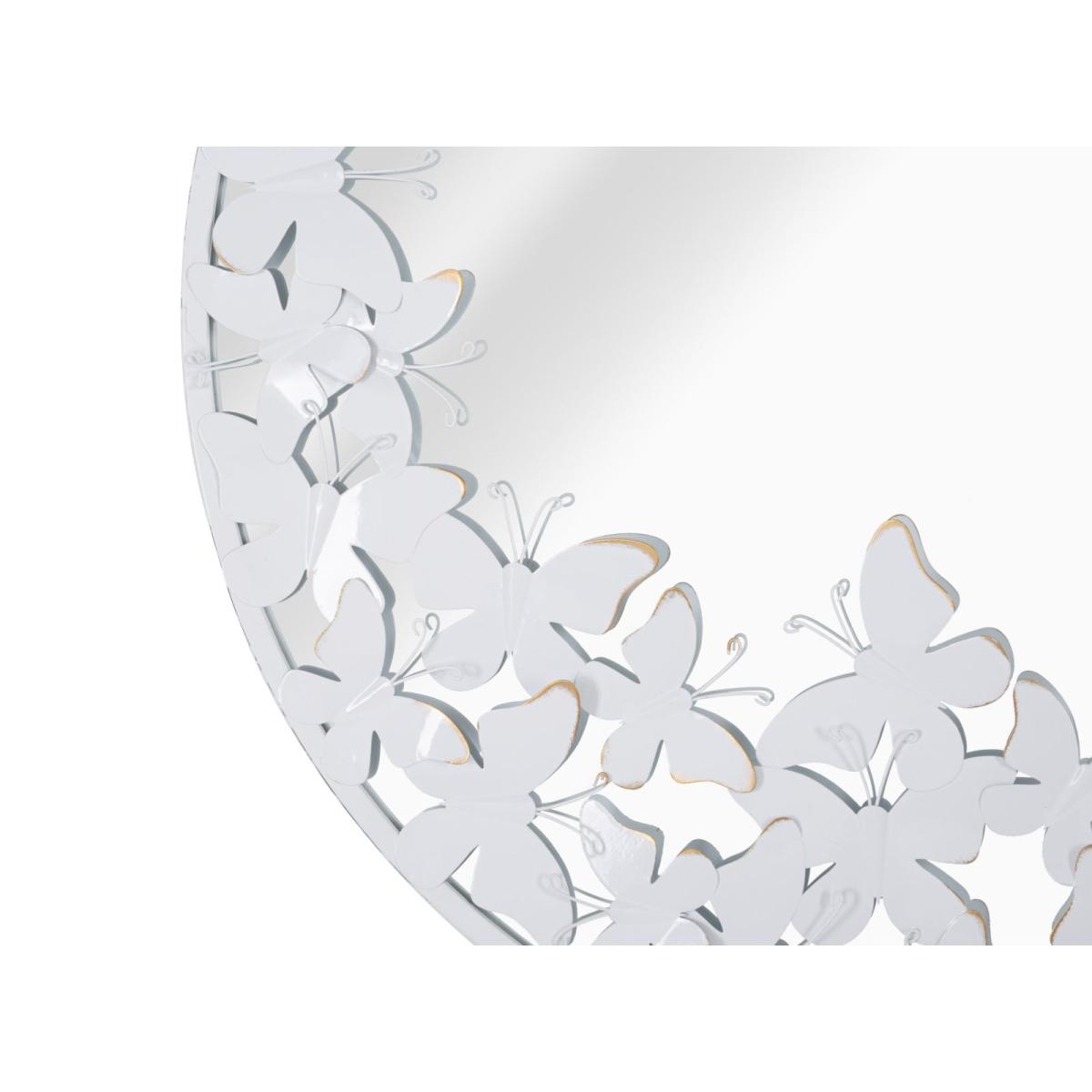 Specchio rotondo white butterfly misura interna 62,5 x 2,3 cm