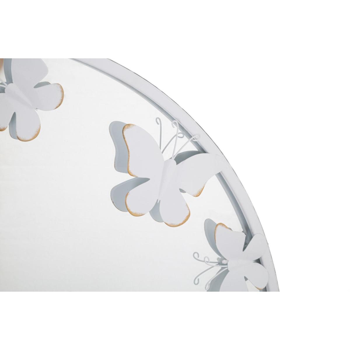 Specchio rotondo white butterfly misura interna 62,5 x 2,3 cm