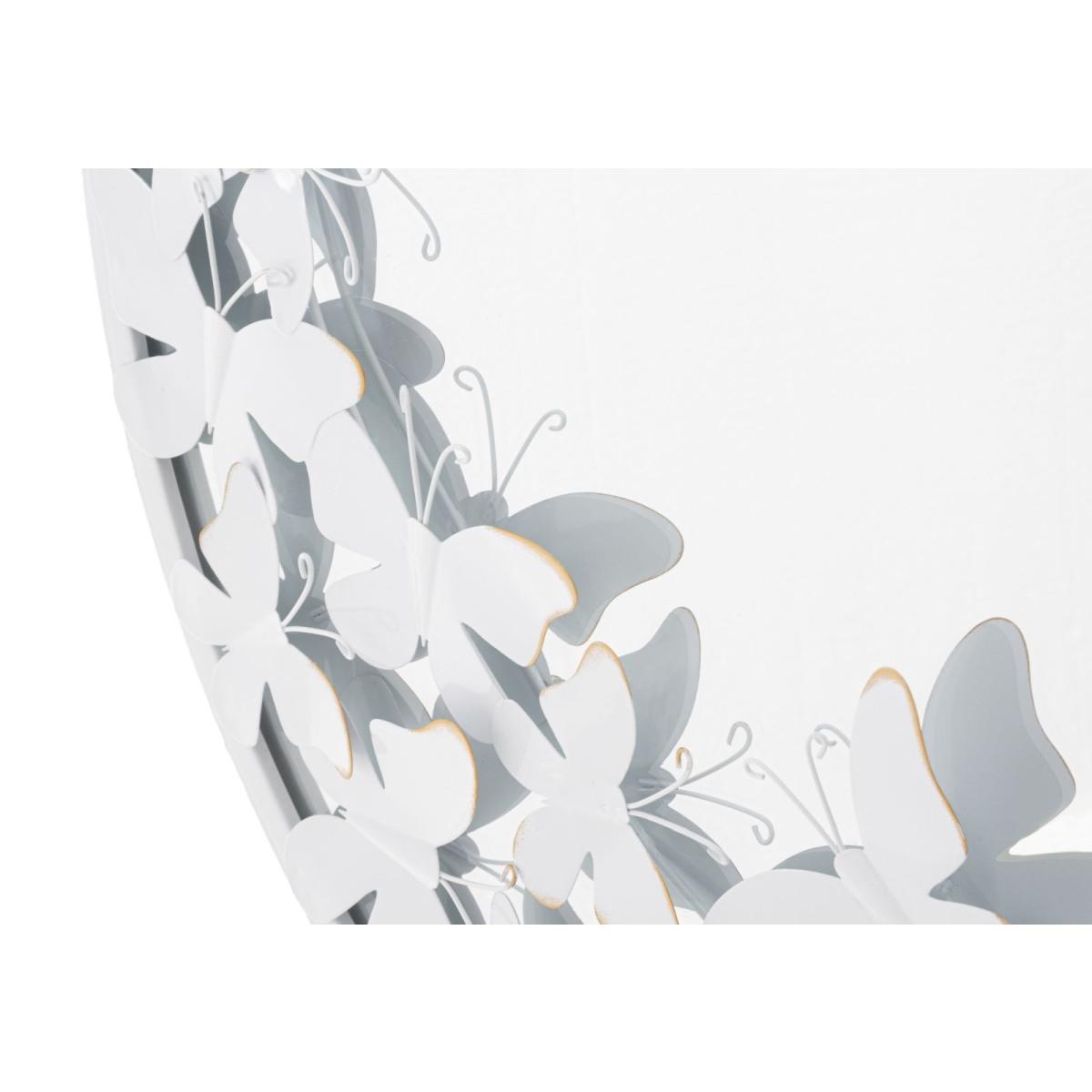 Specchio rotondo white butterfly misura interna 62,5 x 2,3 cm