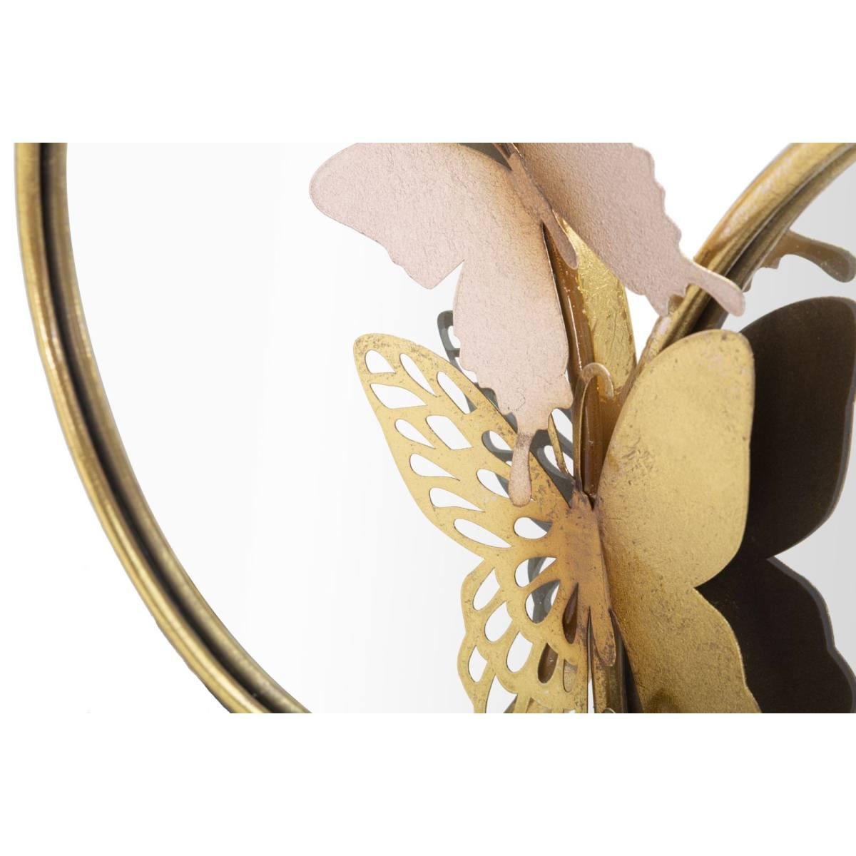 Specchio da muro double farfalle pink 81 x 3 x 52,5 cm