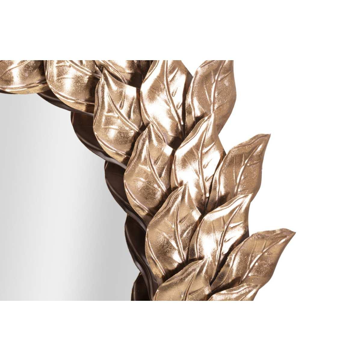 Specchio da muro glam petal rame