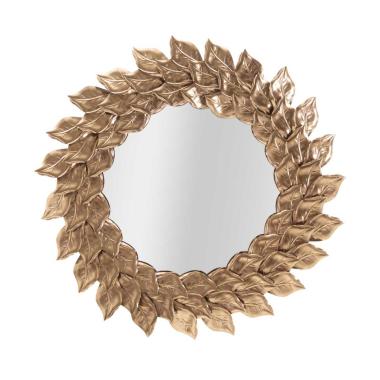 Specchio da muro glam petal rame