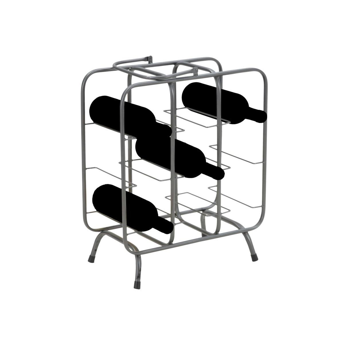 Porta Bottiglie Rack Quadrato 9 Posti cm.40x23x47,5