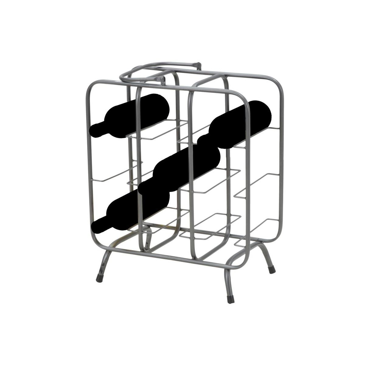 Porta Bottiglie Rack Quadrato 9 Posti cm.40x23x47,5