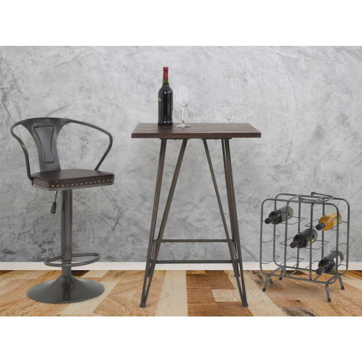 Porta Bottiglie Rack Quadrato 9 Posti cm.40x23x47,5