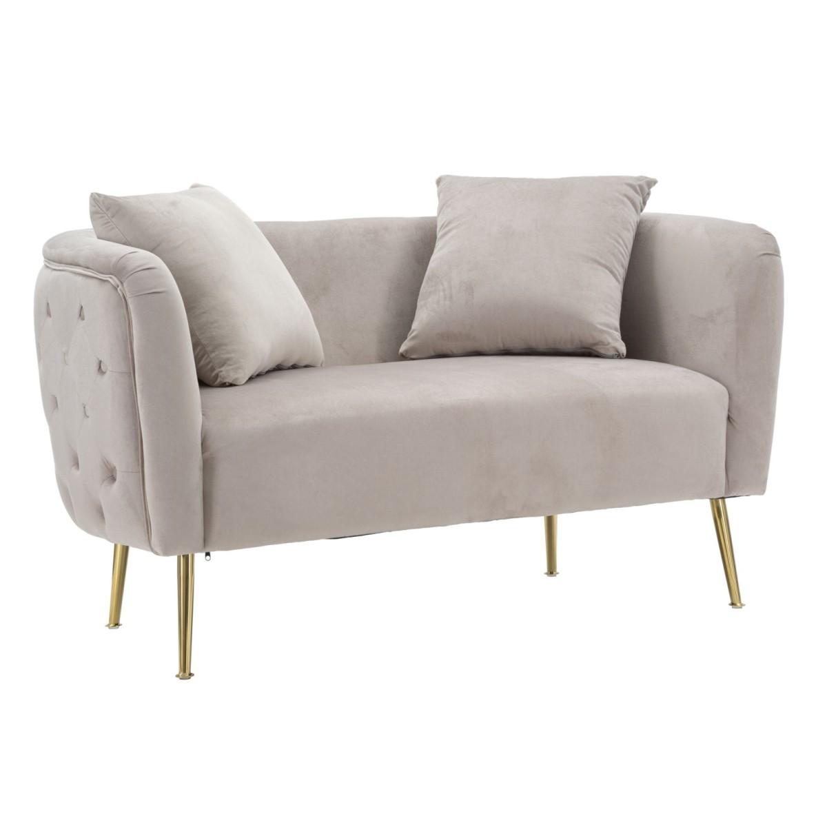 Divanetto bucarest grigio 127 x 74 x 73 cm