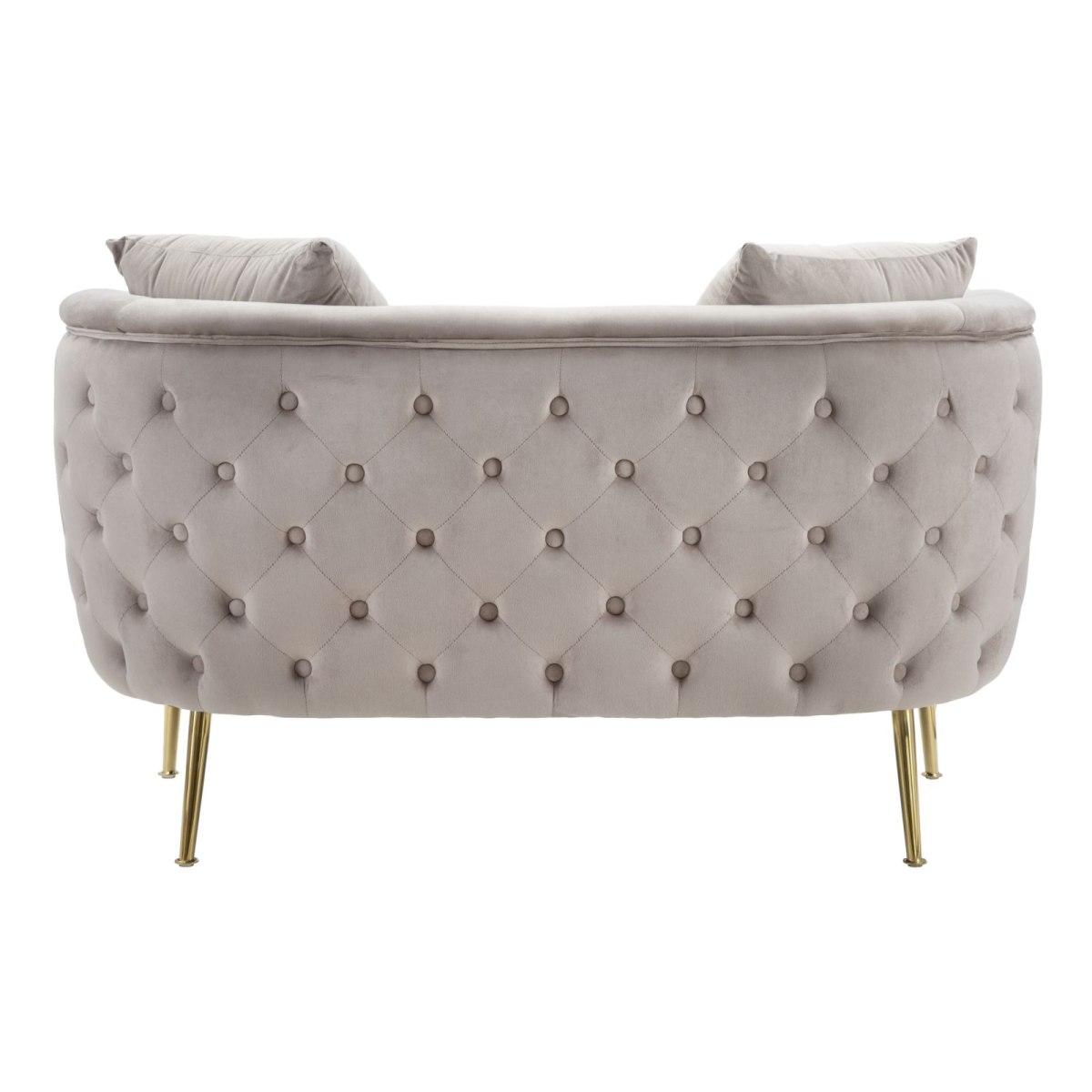 Divanetto bucarest grigio 127 x 74 x 73 cm