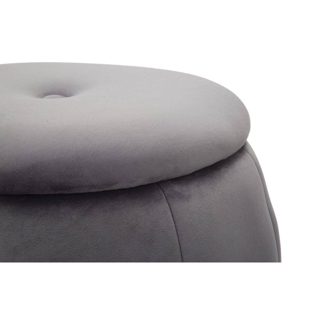 Pouf contenitore paris grigio silver