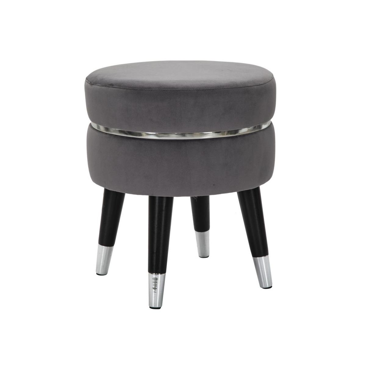 Sgabello paris grigio silver