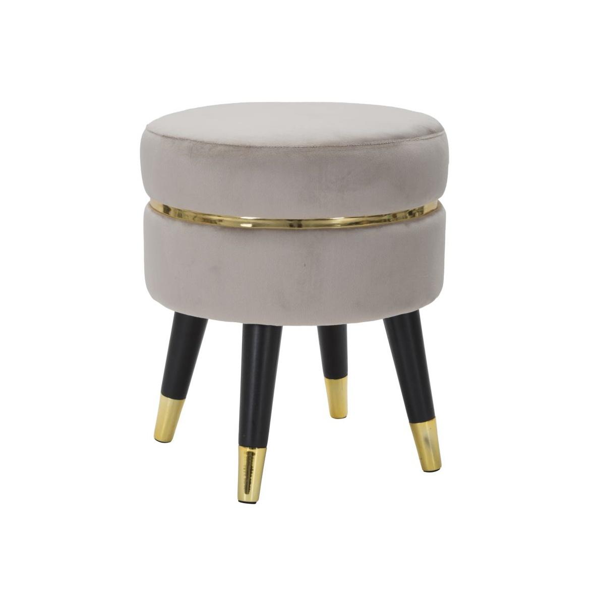 Sgabello paris grigio gold modello 35 x 40,5 cm