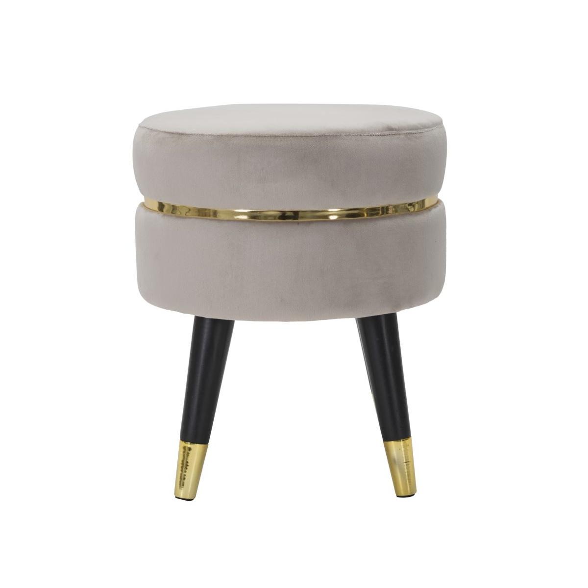 Sgabello paris grigio gold modello 35 x 40,5 cm
