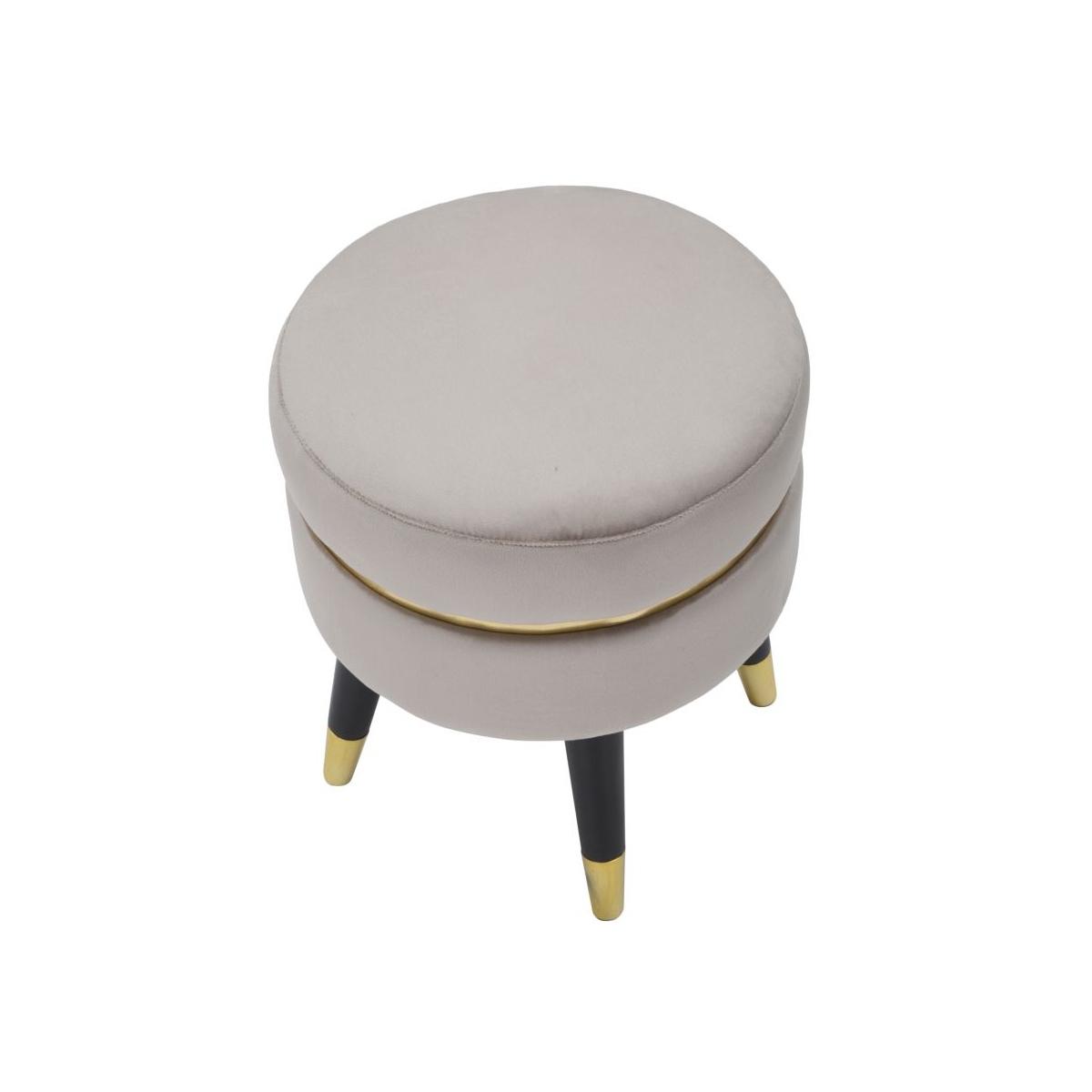 Sgabello paris grigio gold modello 35 x 40,5 cm
